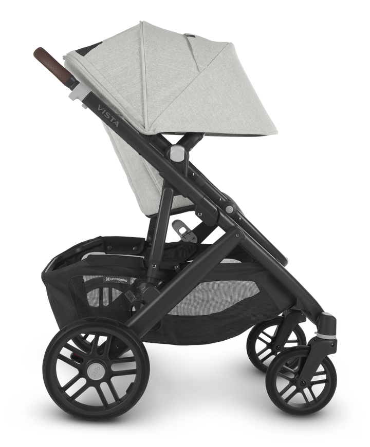 UPPAbaby VISTA V2 Stroller with bassinet - ANTHONY (white & grey chenille/carbon/chestnut leather)