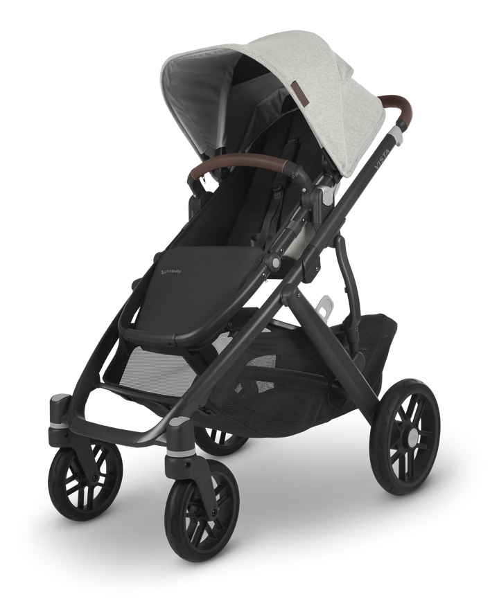 UPPAbaby VISTA V2 Stroller with bassinet - ANTHONY (white & grey chenille/carbon/chestnut leather)