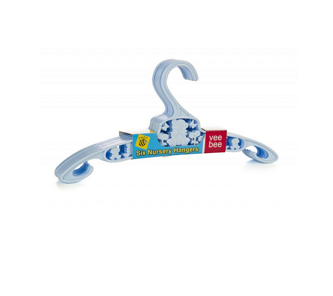 Veebee Kids Plastic Hangers (Pack of 6) Blue(A121)
