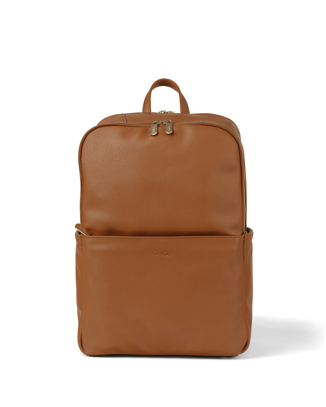 OiOi Multitasker Nappy Backpack - Chestnut Brown Vegan Leather