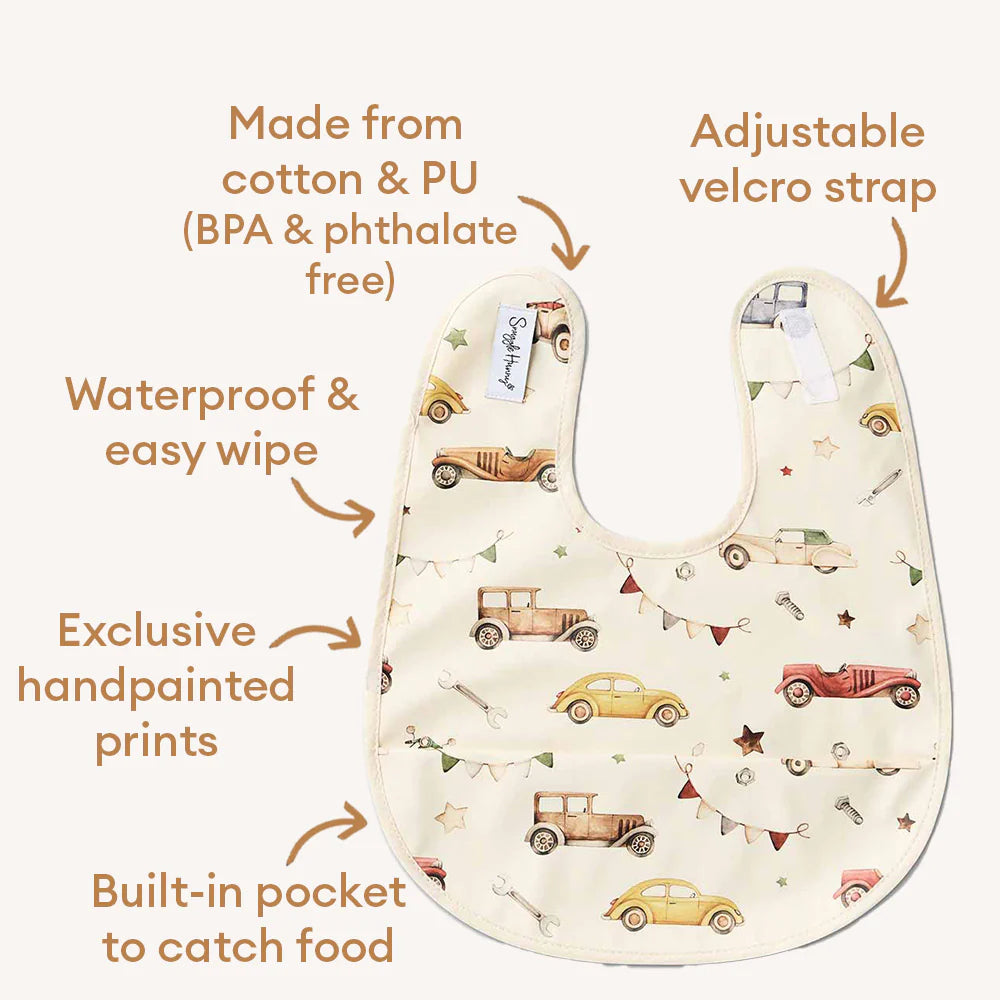Snuggle Bib Waterproof - Vintage Cars