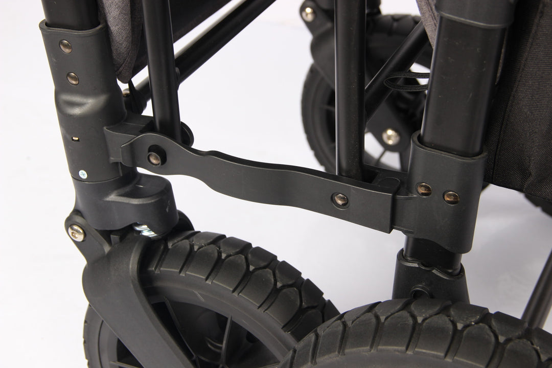 Wonderfold W2 Luxe - Double Wagon - Charcoal Grey with Black Frame