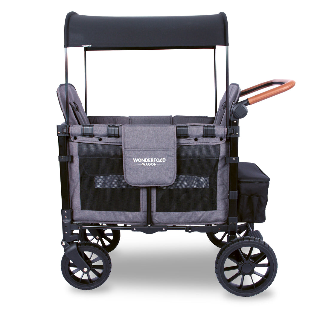 Wonderfold W2 Luxe - Double Wagon - Charcoal Grey with Black Frame