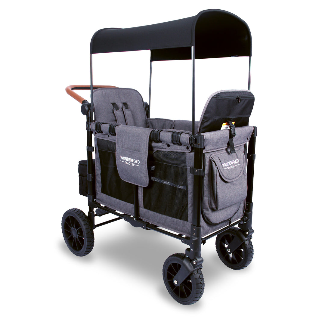 Wonderfold W2 Luxe - Double Wagon - Charcoal Grey with Black Frame