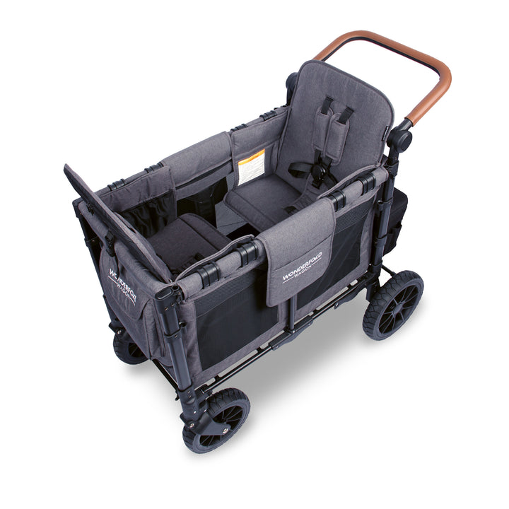 Wonderfold W2 Luxe - Double Wagon - Charcoal Grey with Black Frame