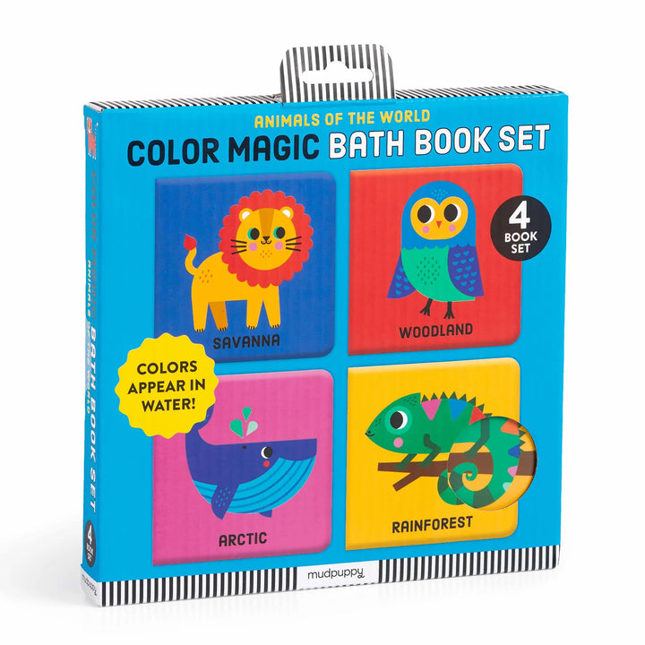 Mudpuppy Animals of the World Color Magic Bath Book - 4pcs Set