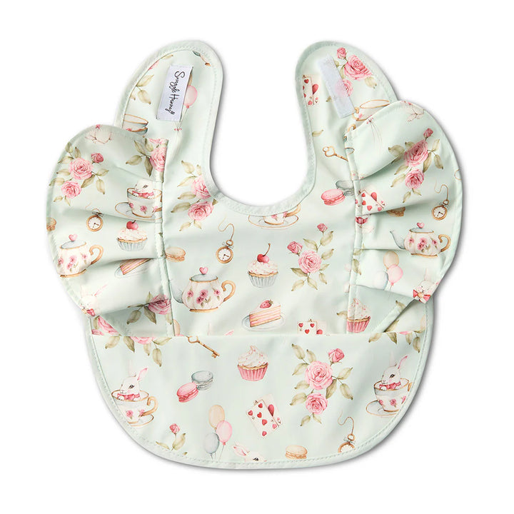 Snuggle Bib Waterproof - White Rabbit Frill