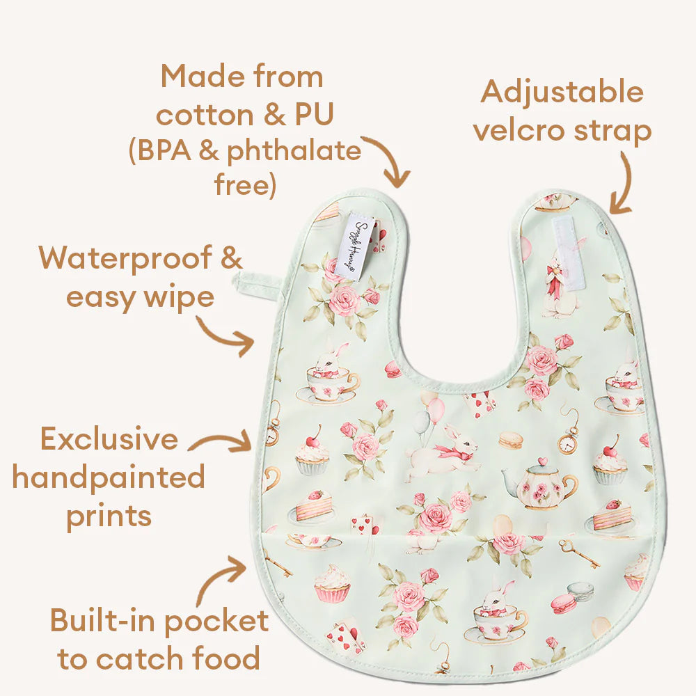 Snuggle Bib Waterproof - White Rabbit