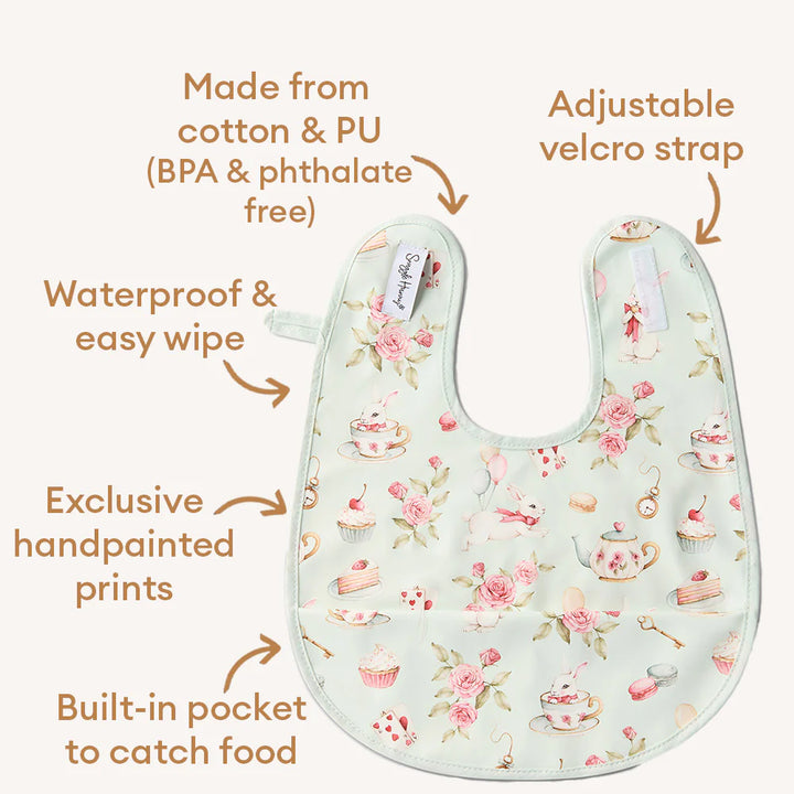 Snuggle Bib Waterproof - White Rabbit