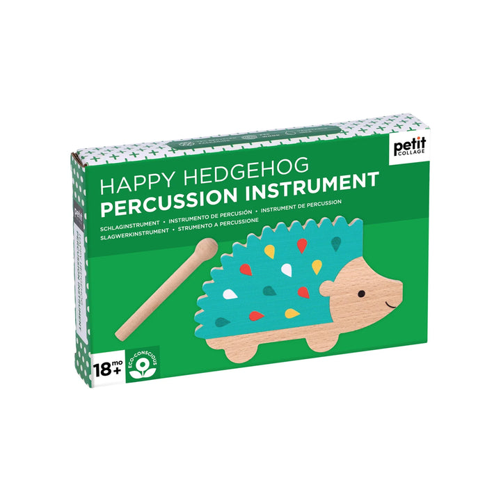 Petit Collage Happy Hedgehog Percussion Instrument Green