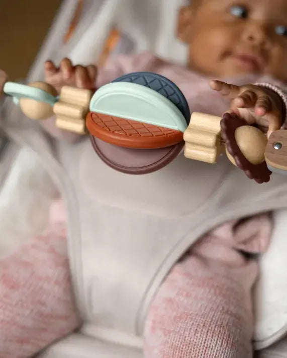 UPPAbaby Mira Bouncer Wonder Wheel Toy Bar – Multicolor | Walnut Wood
