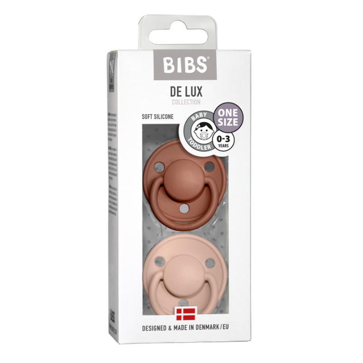 BIBS De Lux|Silicone One Size Woodchuck/Blush