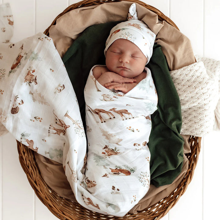 Organic Muslin Wrap - Woodland Tales
