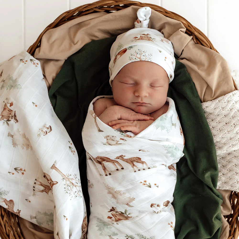 Organic Muslin Wrap - Woodland Tales