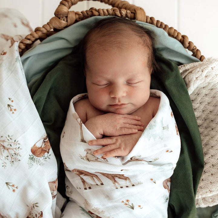 Organic Muslin Wrap - Woodland Tales