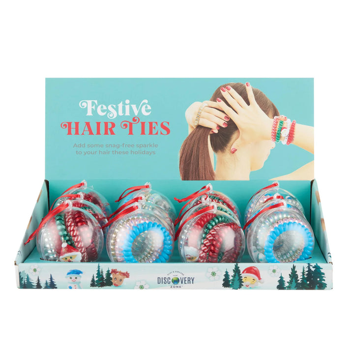 Discovery Zone Festive Spiral Hair Ties - Assorted