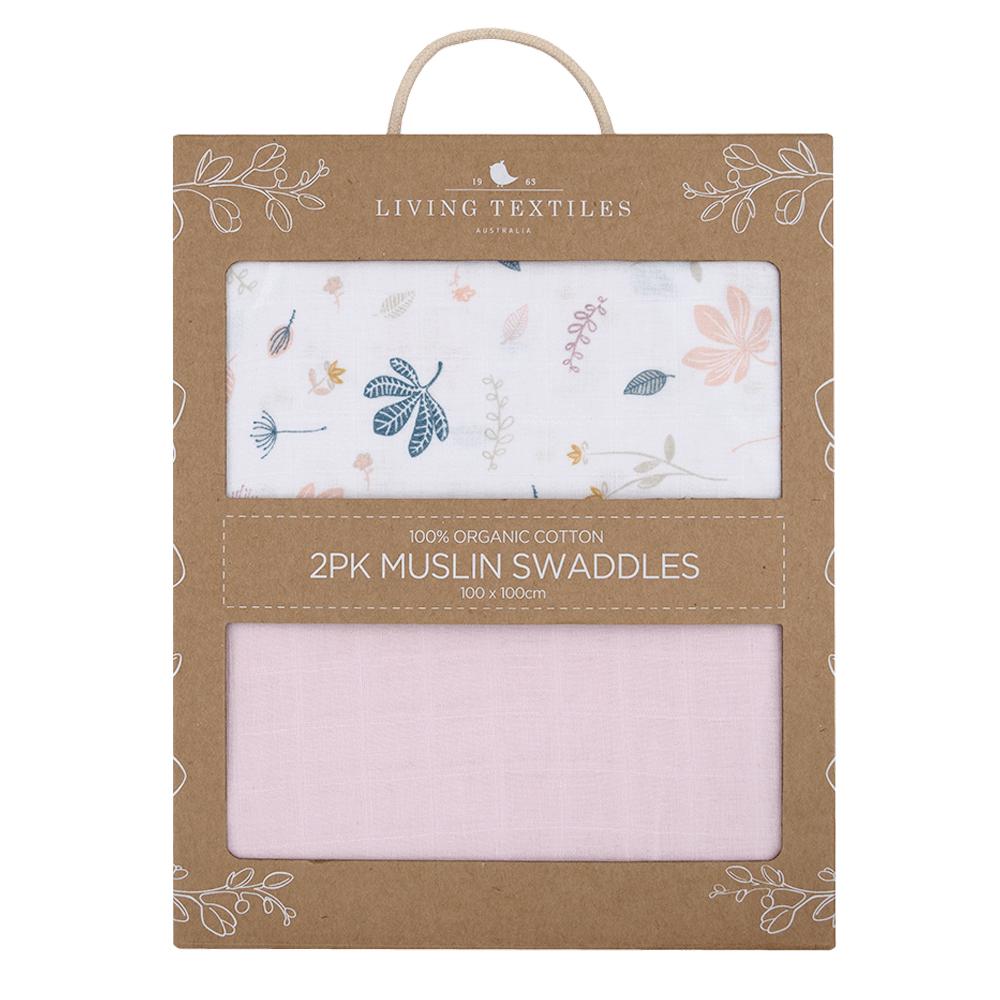 ORGANIC MUSLIN 2-PACK SWADDLE WRAPS