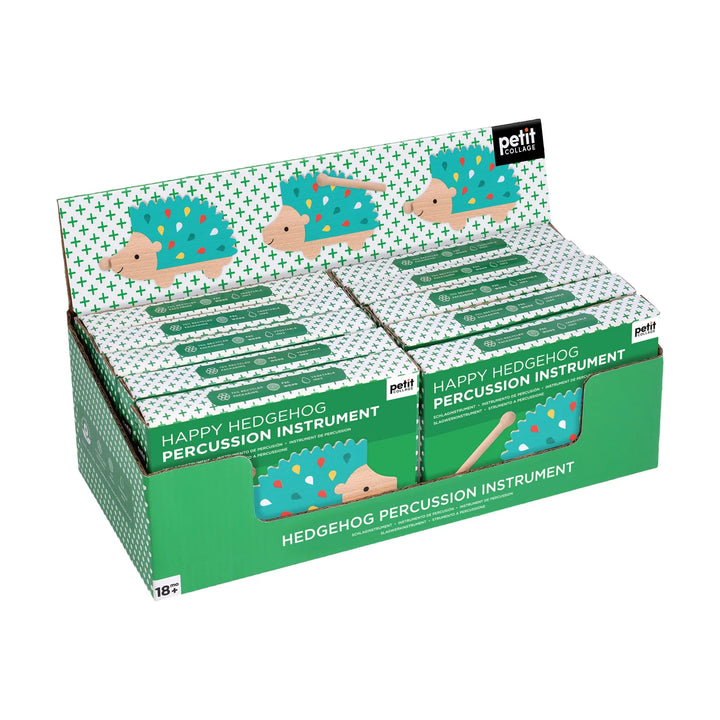 Petit Collage Happy Hedgehog Percussion Instrument Green