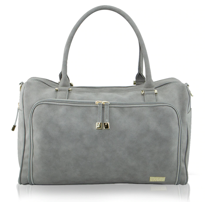 ISOKI DOUBLE ZIP SATCHEL - STONE GREY