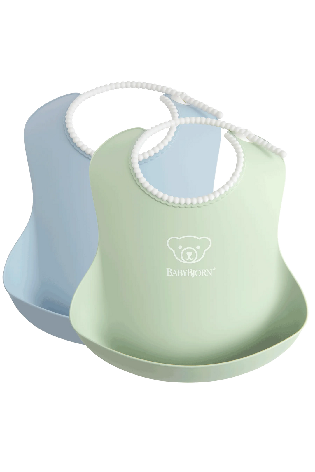 BabyBjorn Baby Bib, 2-pack - Powder green/Powder blue