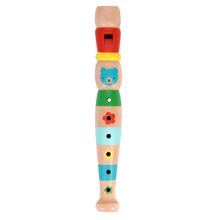 Petit Collage Playful Tunes Wooden Recorder (Multi-Coloured)