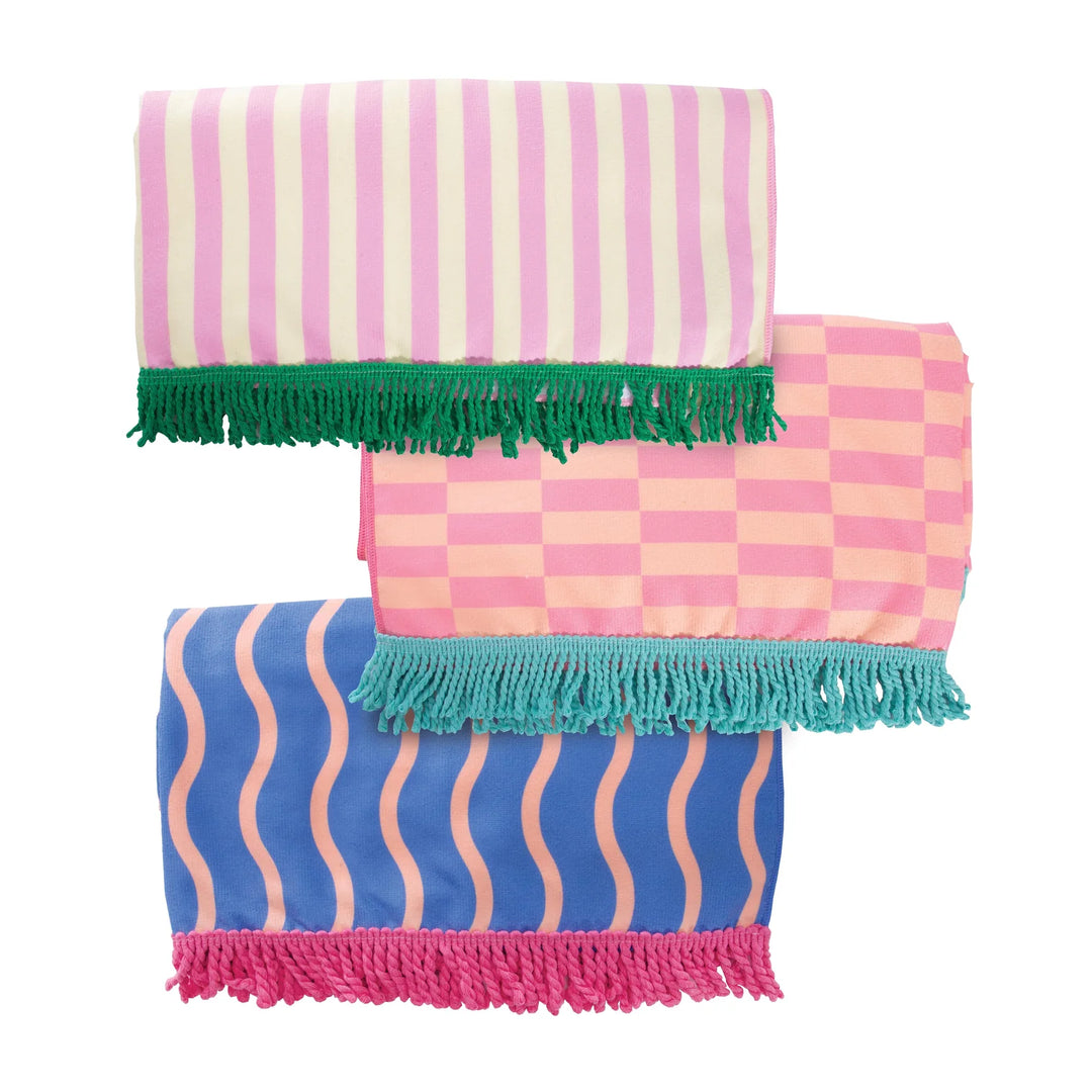 isGift Eclectic Summer - Quick Dry Tassel Towel 160x80cm - Assorted