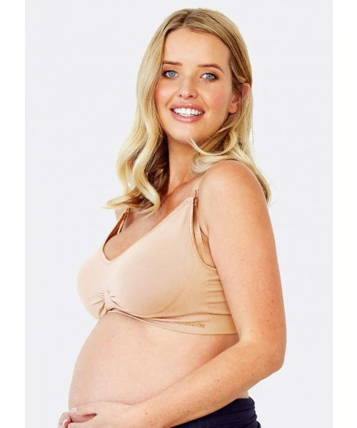 Mamaway Responsive Antibacterial Seamless Maternity & Nursing Bra - Nude
