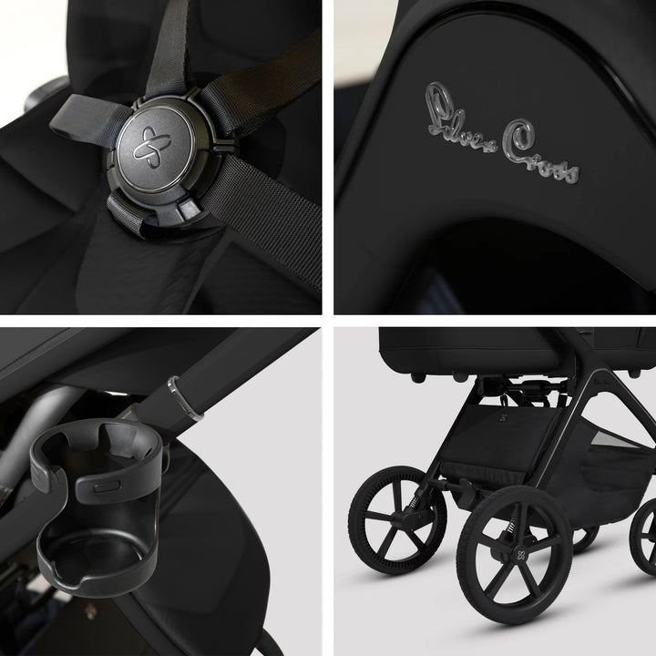 Silver Cross Cove with Carrycot (6 Piece) - Onyx
